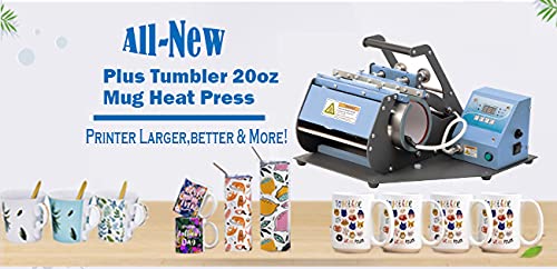 110V 20oz Sublimation Mug Press Machine for Skinny Tumblers - POVOKIC Heat Transfer Mug Press for DIY Custom Tumblers & Coffee Mugs - Perfect for Home Crafting, Small Business & Personalized Gifts