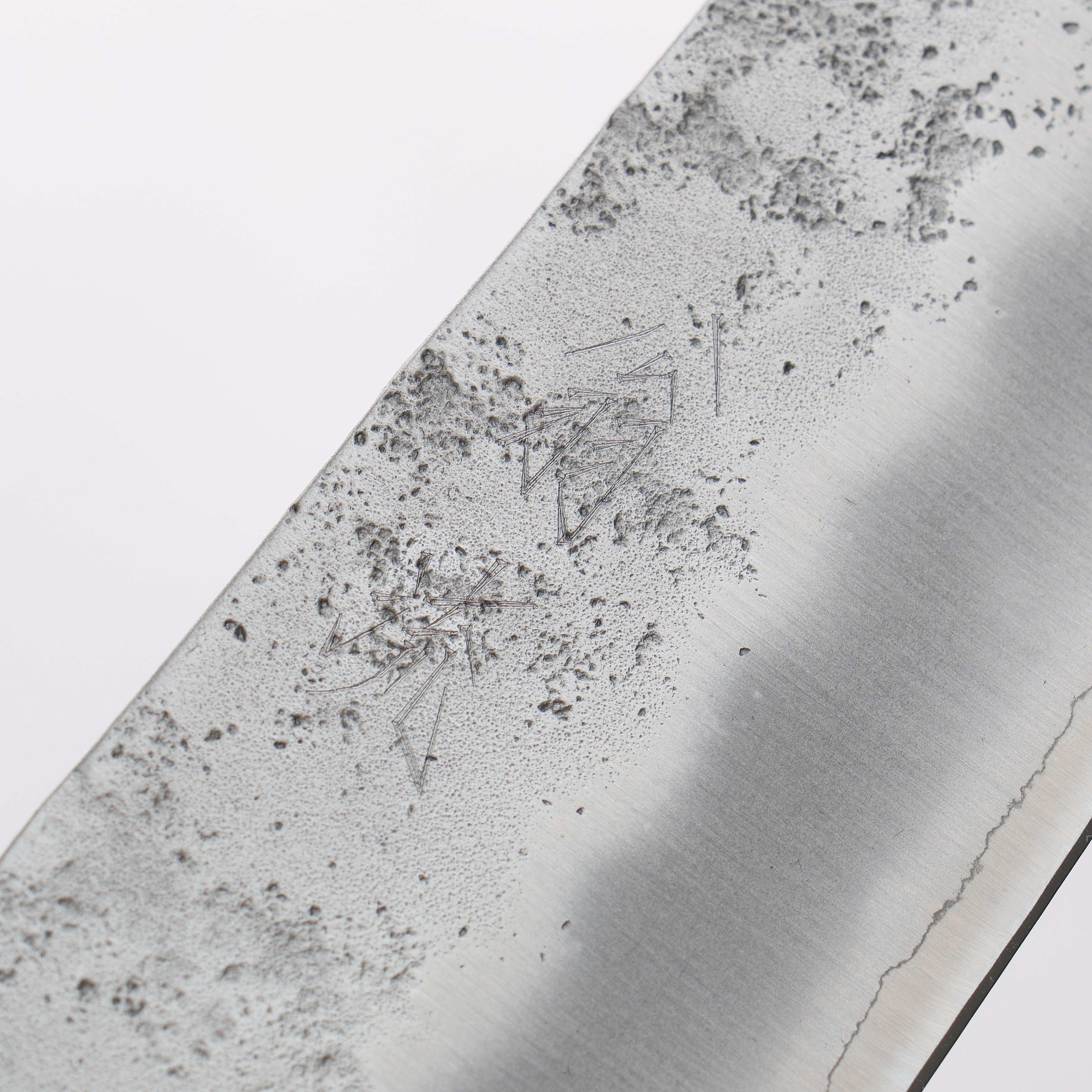 Premium OUL Silver Steel No.3 Nashiji Santoku Knife 180mm with Purple Pakkawood Handle - Japanese Chef Knife for Slicing, Dicing & Chopping Vegetables, Meat & Fish - Perfect for Home Kitchen & Professional Use
