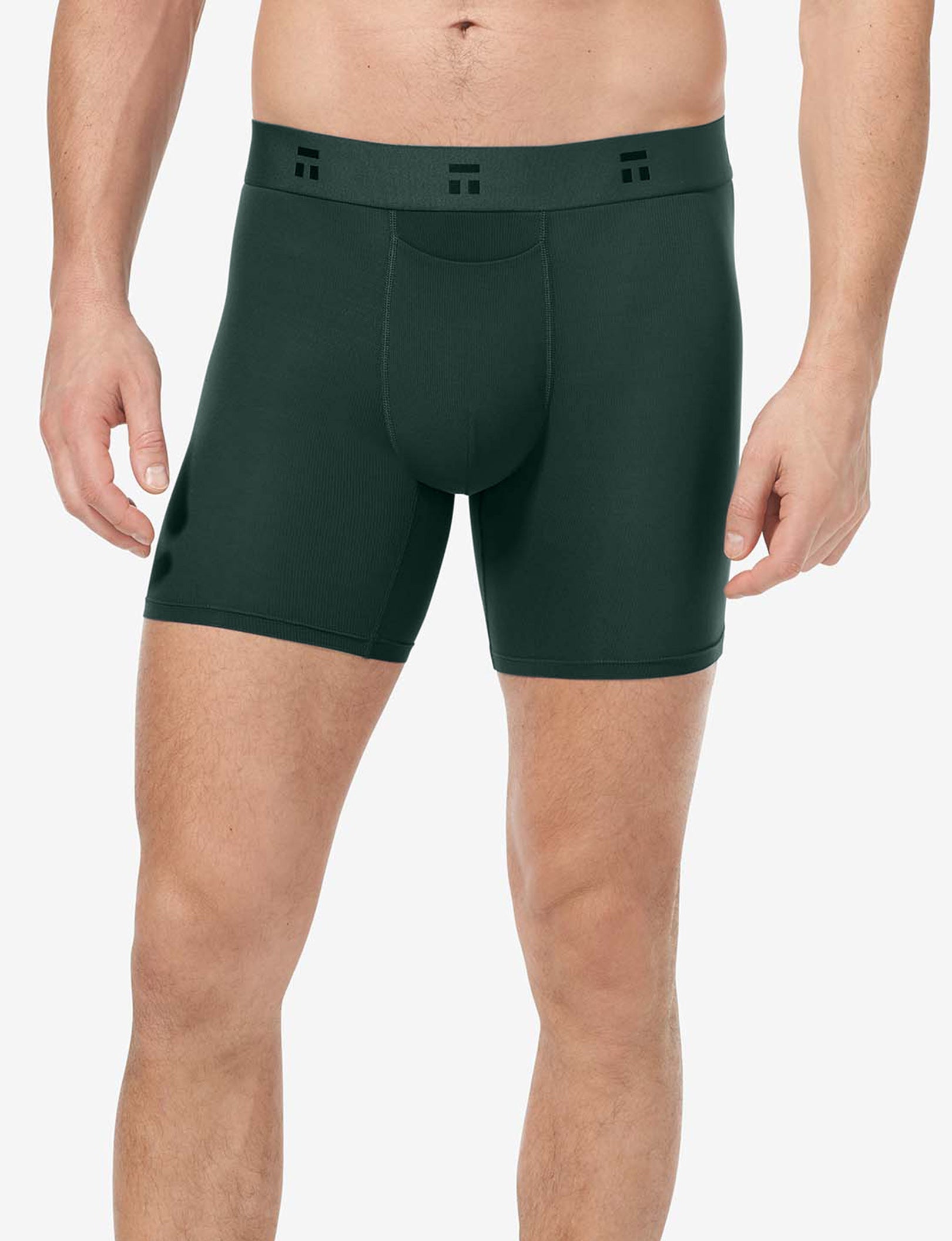 Breathable Air Mid-Length Boxer Briefs for Men - 6 Pack | Soft Comfort Underwear for Daily Wear, Workout & Sports