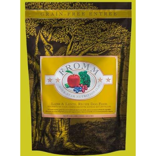Fromm Family Lamb & Lentils Recipe Grain Free Dry Dog Food - High Protein, Natural Ingredients for Adult Dogs (4lb & 15lb) - Perfect for Sensitive Stomachs & Allergies | Indoor & Outdoor Use