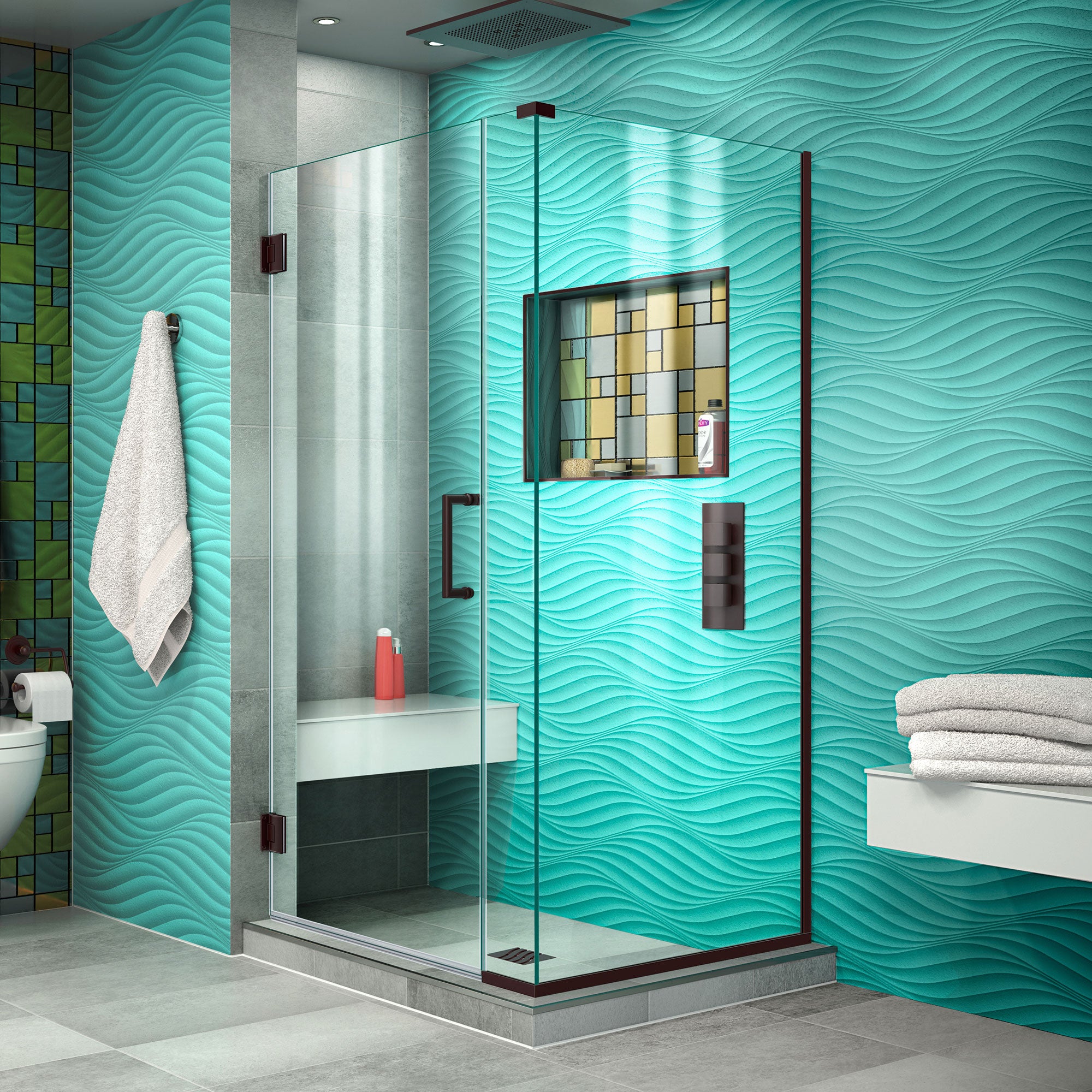 DreamLine Unidoor Plus Frameless Hinged Shower Enclosure - 30