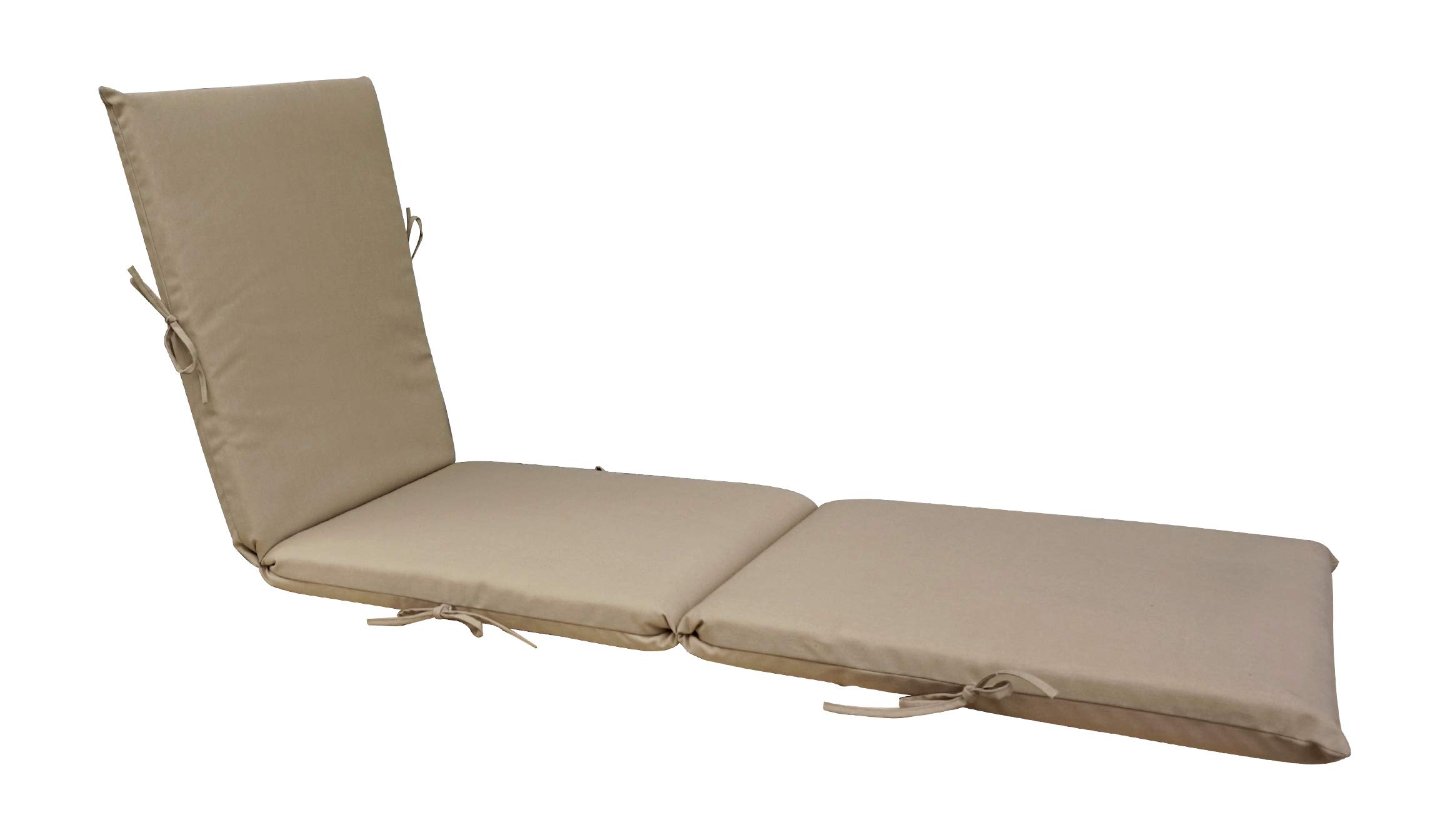 BOSSIMA Indoor Outdoor Lounge Chair Cushions - Light Khaki Chaise Bench Replacement Cushions for Patio Furniture | All-Weather, Durable & Comfortable | Perfect for Poolside, Garden, Deck & Backyard Relaxation