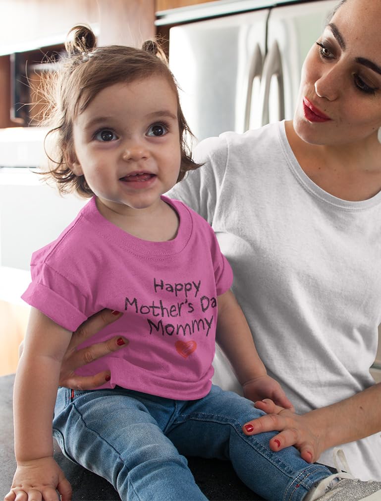 Happy Mother's Day Mommy T-Shirt - Cute Toddler & Youth Kids Shirts for Mom - Perfect Mother's Day Gift for Women - Great for Family Photos & Special Occasions