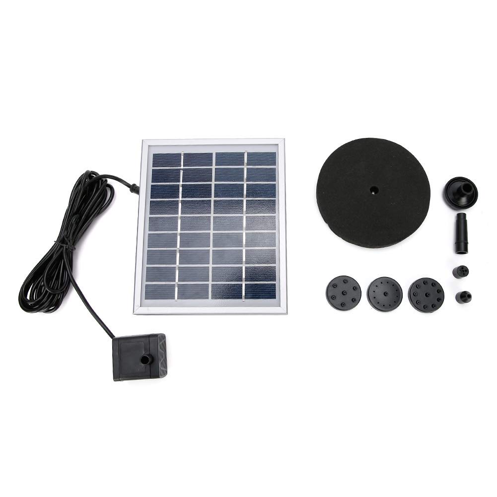 Solar Powered Fountain Pump for Bird Baths, Ponds & Garden Decor - Outdoor Water Feature with Solar Panel - Perfect for Backyard, Patio & Landscape Design