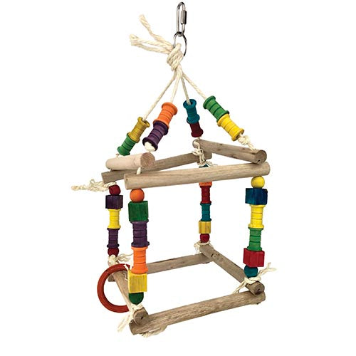 Parrot Cube Swing - Interactive Bird Toy for Parrots & Cockatiels - Fun Chewing & Foraging Activity - Perfect for Cage & Playtime Enrichment