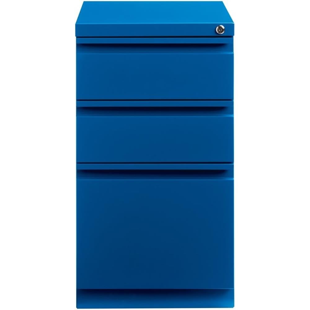 Home Square 2-Piece Metal File Cabinet Set with 3 Drawers - Classic Blue Office Storage Solution for Documents, Files & Office Supplies | Perfect for Home Office, Small Business & Workspace Organization