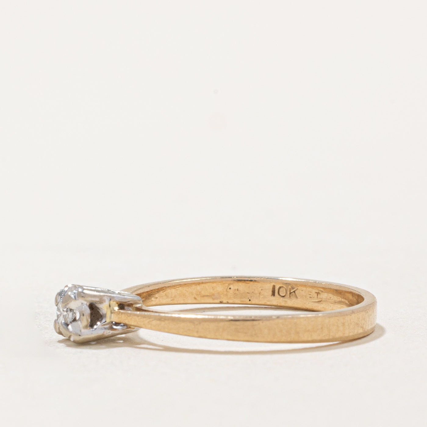 0.03ct Illusion Set Diamond Ring - Size 4.5 | Elegant Wedding Band, Anniversary Gift for Her | Perfect for Proposals, Engagement & Special Occasions