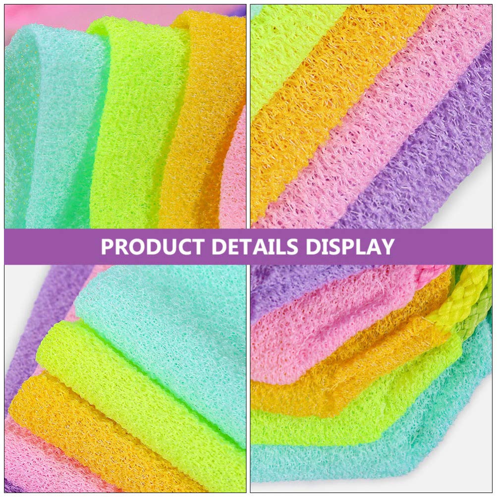 Healifty 5Pcs Exfoliating Washcloth Set - Soft Bath Towel & Body Scrubber for Smooth Skin - Korean & Japanese Style Beauty Accessories - Perfect for Salon, Spa, Home Use & Gift Giving