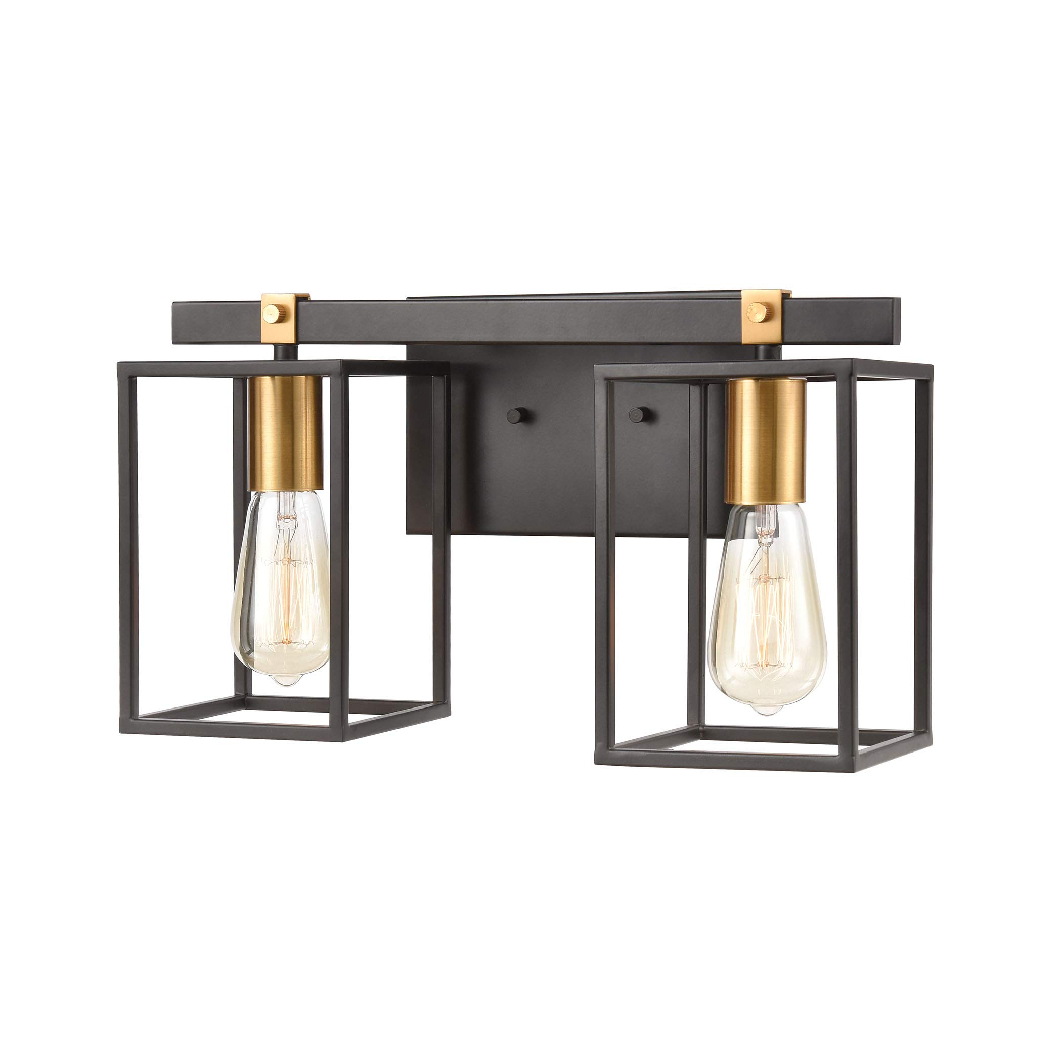 Cloe 2-Light Matte Black Vanity Light - Modern Bathroom Lighting Fixture for Makeup Mirror & Dressing Area