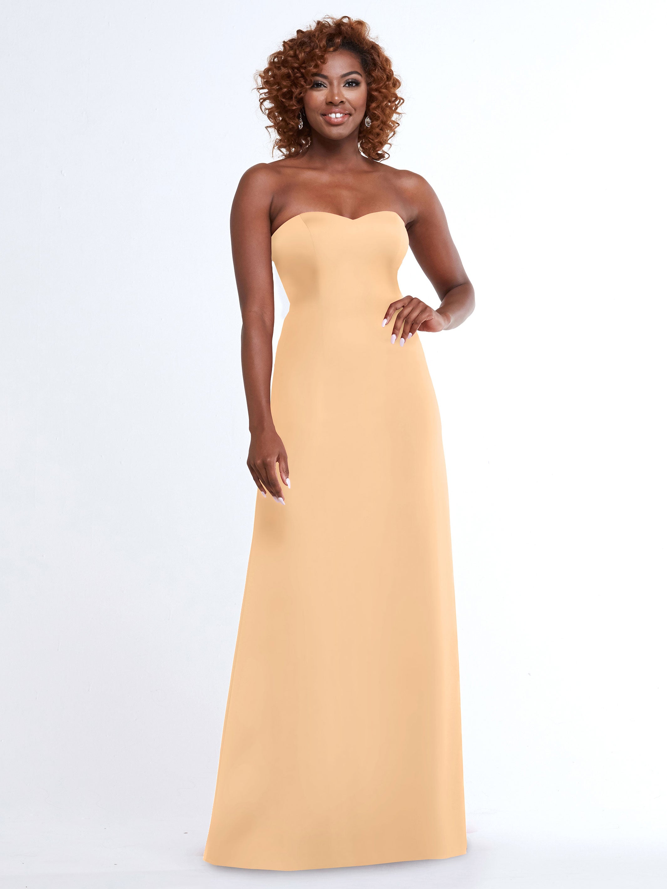 Elegant 83044 A-Line Double Knit Strapless Sweetheart Neckline Bridesmaid Dress - Perfect for Weddings, Formal Events & Special Occasions