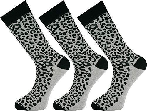 3 Pairs Leopard Grey
