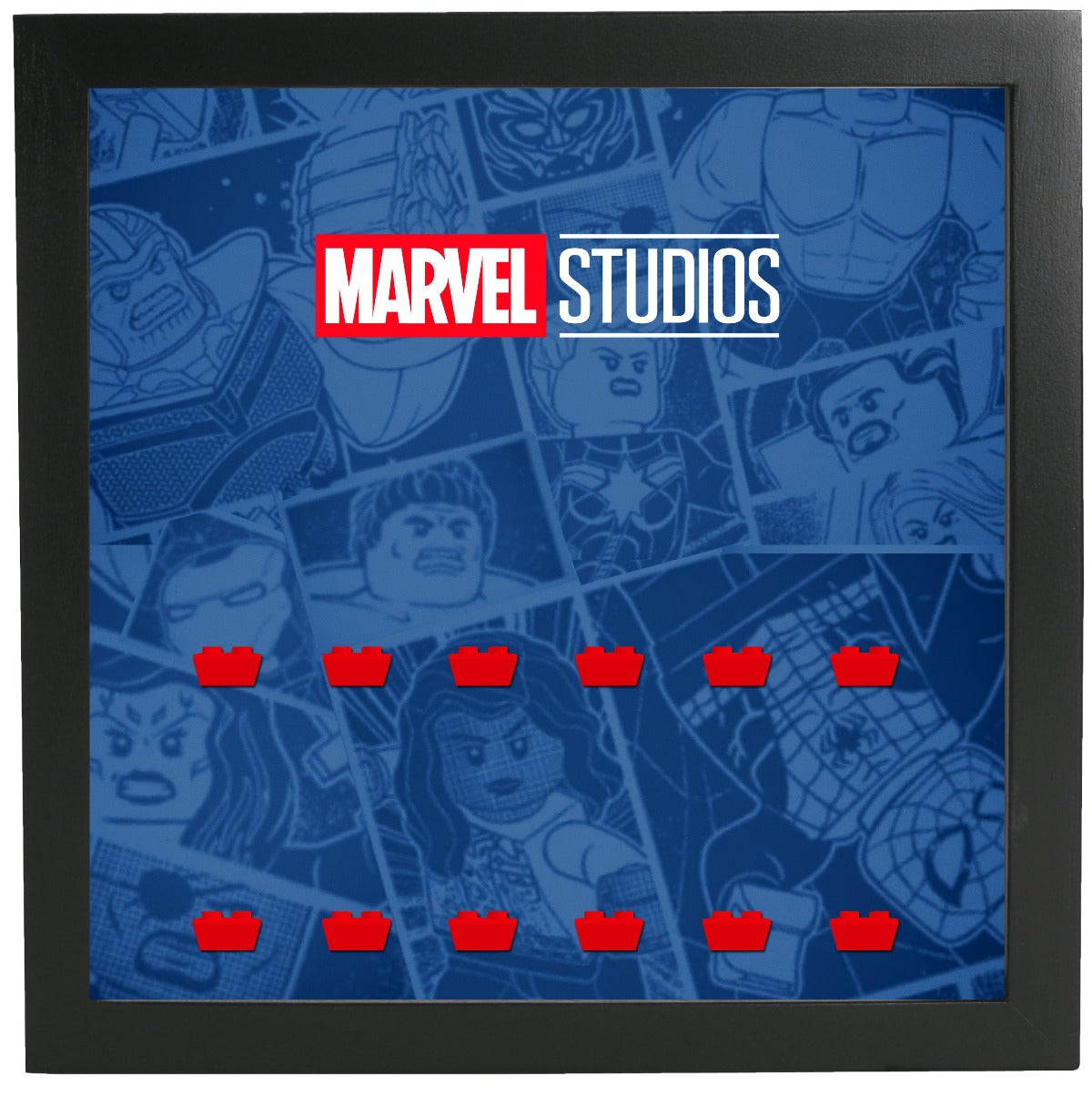 Lego® Marvel Studios Series 2 Minifigures Display Frame - Blue | Collectible Minifigure Showcase for Home & Office Decor