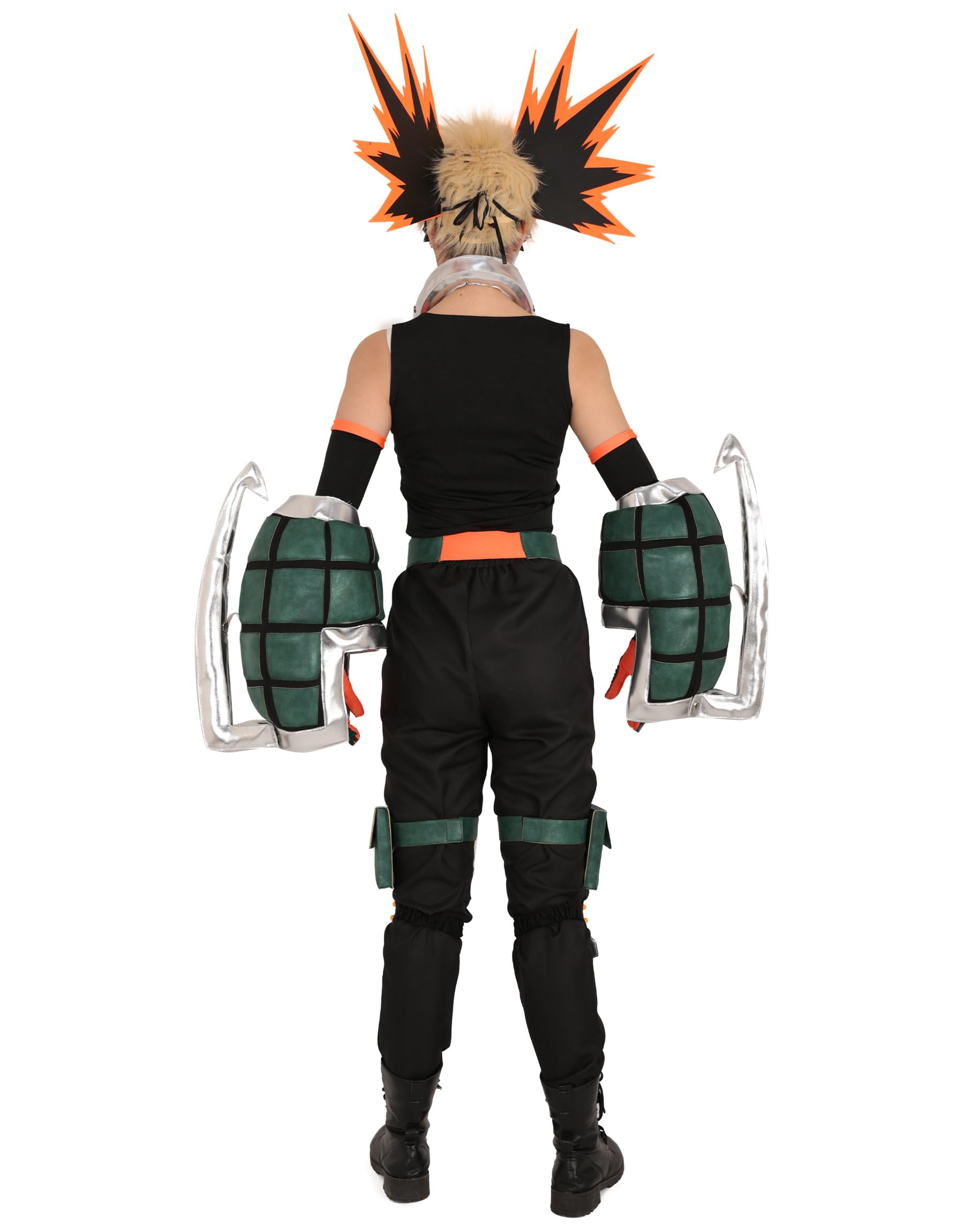 Miccostumes Men's Anime Hero Cosplay Costume with Gauntlets - Premium Quality Cosplay Outfit for Comic Con, Halloween & Role Playing