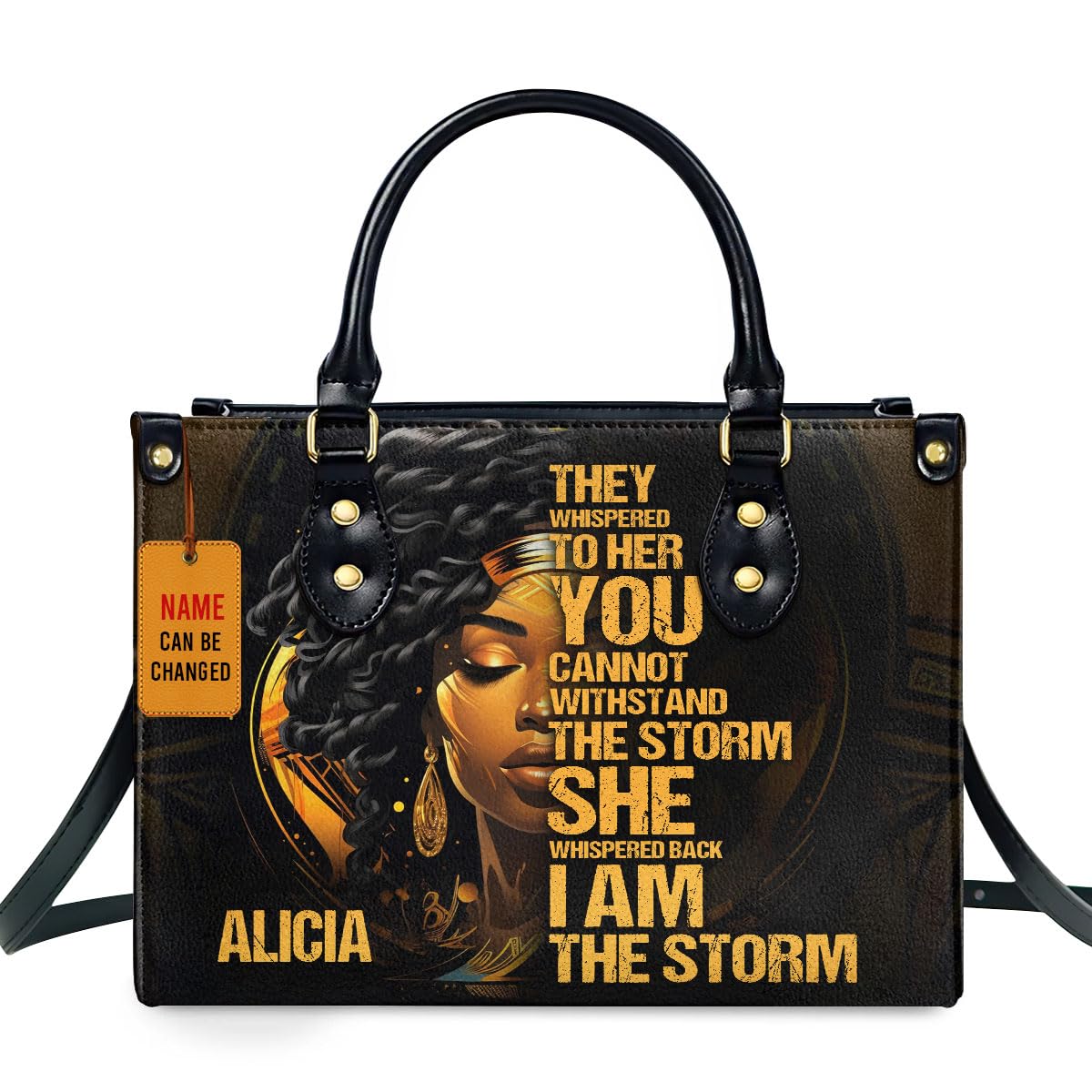 Personalized Leather Handbag for Women - Luxury Crossbody Purse for African American Women | Perfect Christmas Gift, Birthday Present & Everyday Fashion Accessory