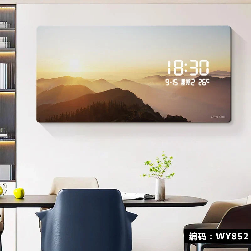 Digital LED Wall Clock with Alarm - Large Display for Easy Reading, Perfect for Bedroom, Office, and Kitchen | Modern Silent Operation for Home & Office Use
