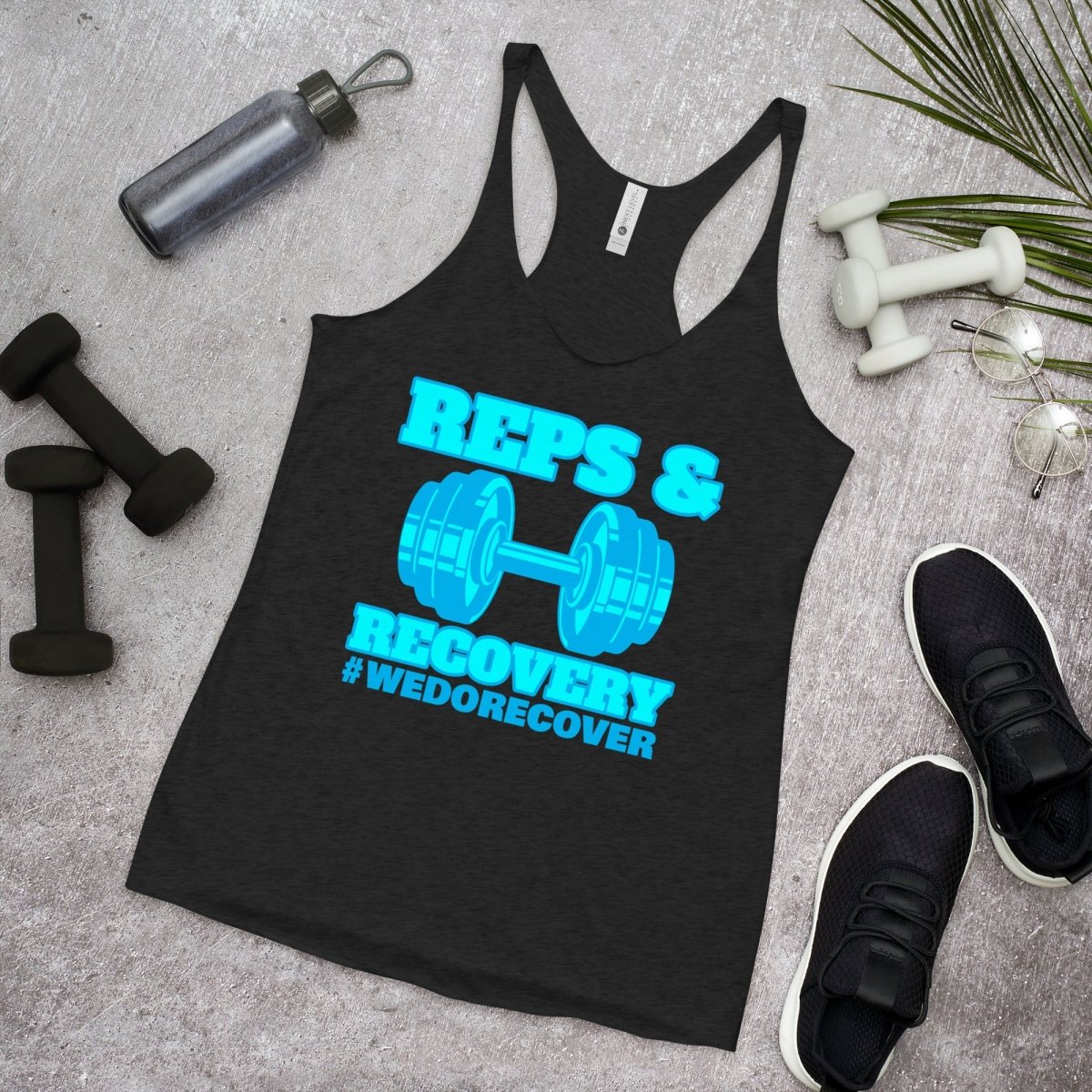 Reps & Recovery Women's Racerback Workout Tank Top - Comfortable Gym & Yoga Apparel for Fitness Training - #WeDoRecover - Perfect for Running, CrossFit & Active Lifestyle