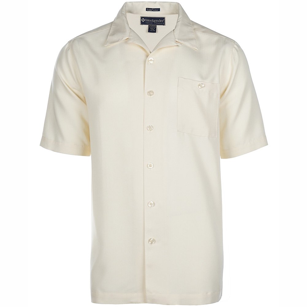 Men's Bungalow Shirt - Casual Short Sleeve Button Down Shirt for Summer | Comfortable & Breathable Cotton Shirt for Outdoor Activities, Beach, and Travel