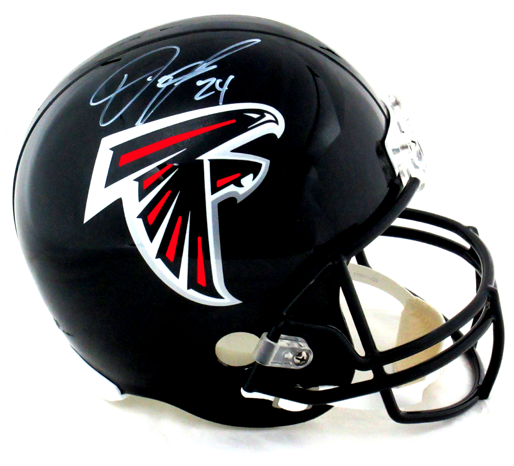 Devonta Freeman Autographed Atlanta Falcons Riddell Full Size NFL Helmet - Authentic Signed Football Collectible for Fans, Man Cave Decor, and Sports Memorabilia Display
