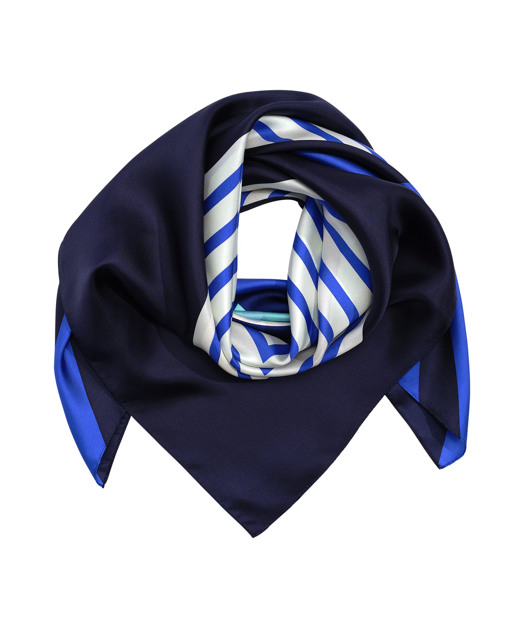 Super Stripe 35 Silk Square Scarf - Elegant Fashion Accessory for Women, Perfect for Office, Parties & Special Occasions