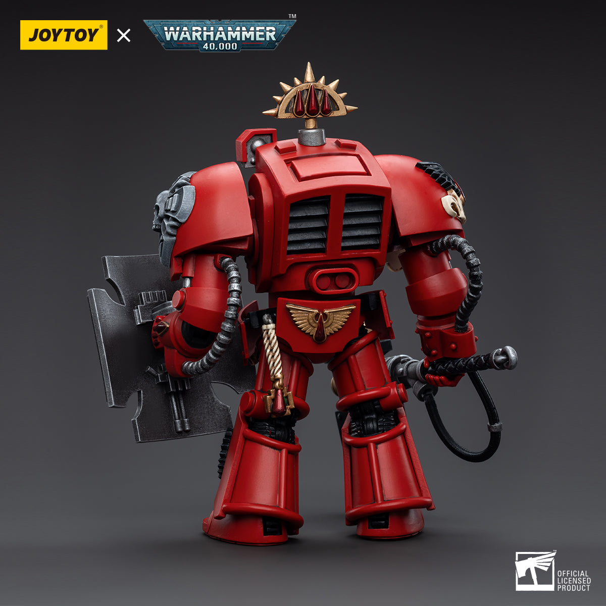 JOYTOY 1/18 Scale Warhammer 40K Blood Angels Assault Terminators Action Figure Set - 6pcs Collectible Miniatures for Tabletop Gaming & Display