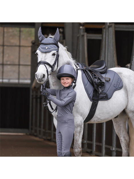 Aubrion Eltar Kids' Riding Tights - Comfortable Equestrian Breeches for Horseback Riding & Stable Activities | Perfect for Young Riders & Equestrian Training