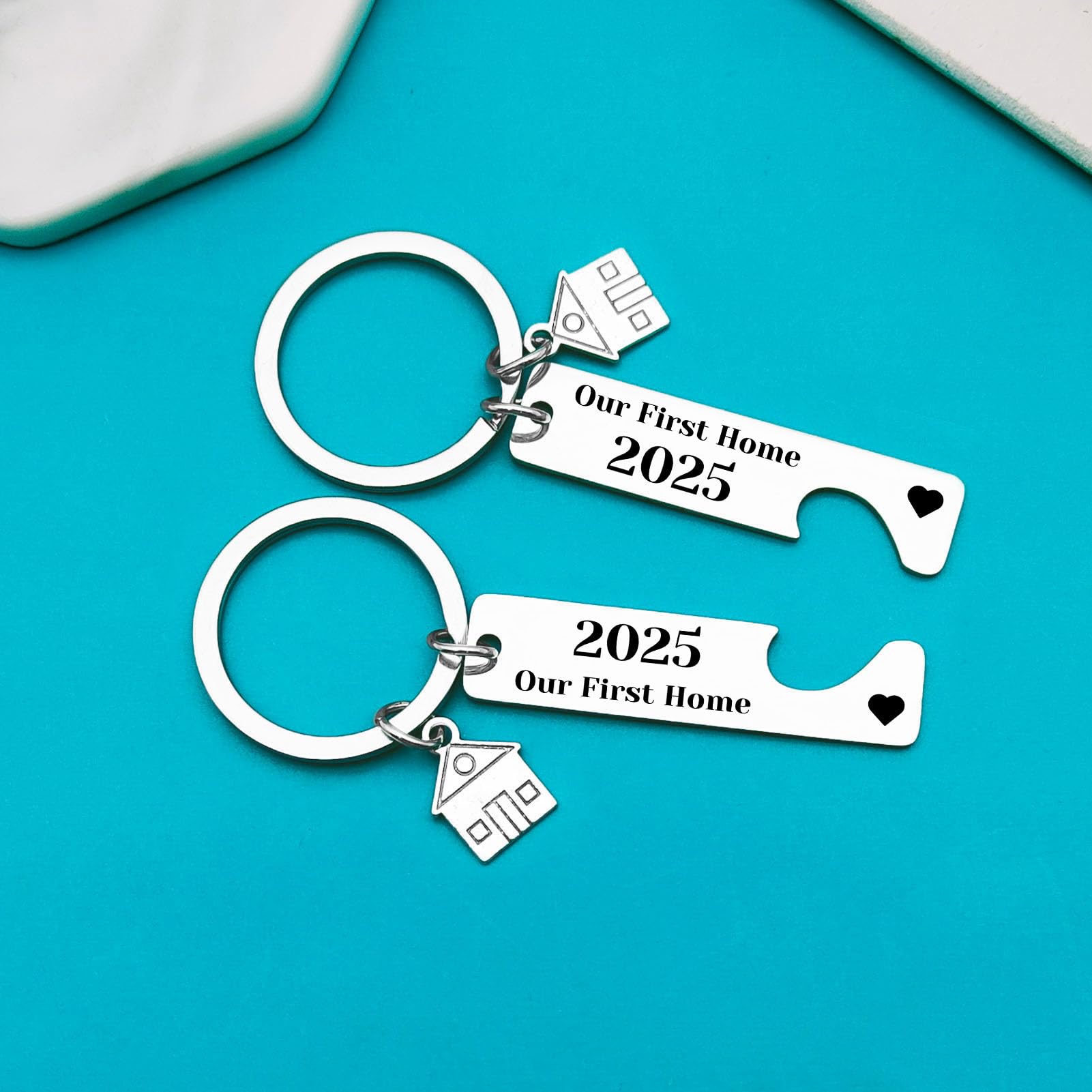 Our First Home Keychain - New Home Keychain for Couples & Friends - Thoughtful Housewarming Gift for New Homeowners - Perfect for Housewarming Parties & New Home Celebrations