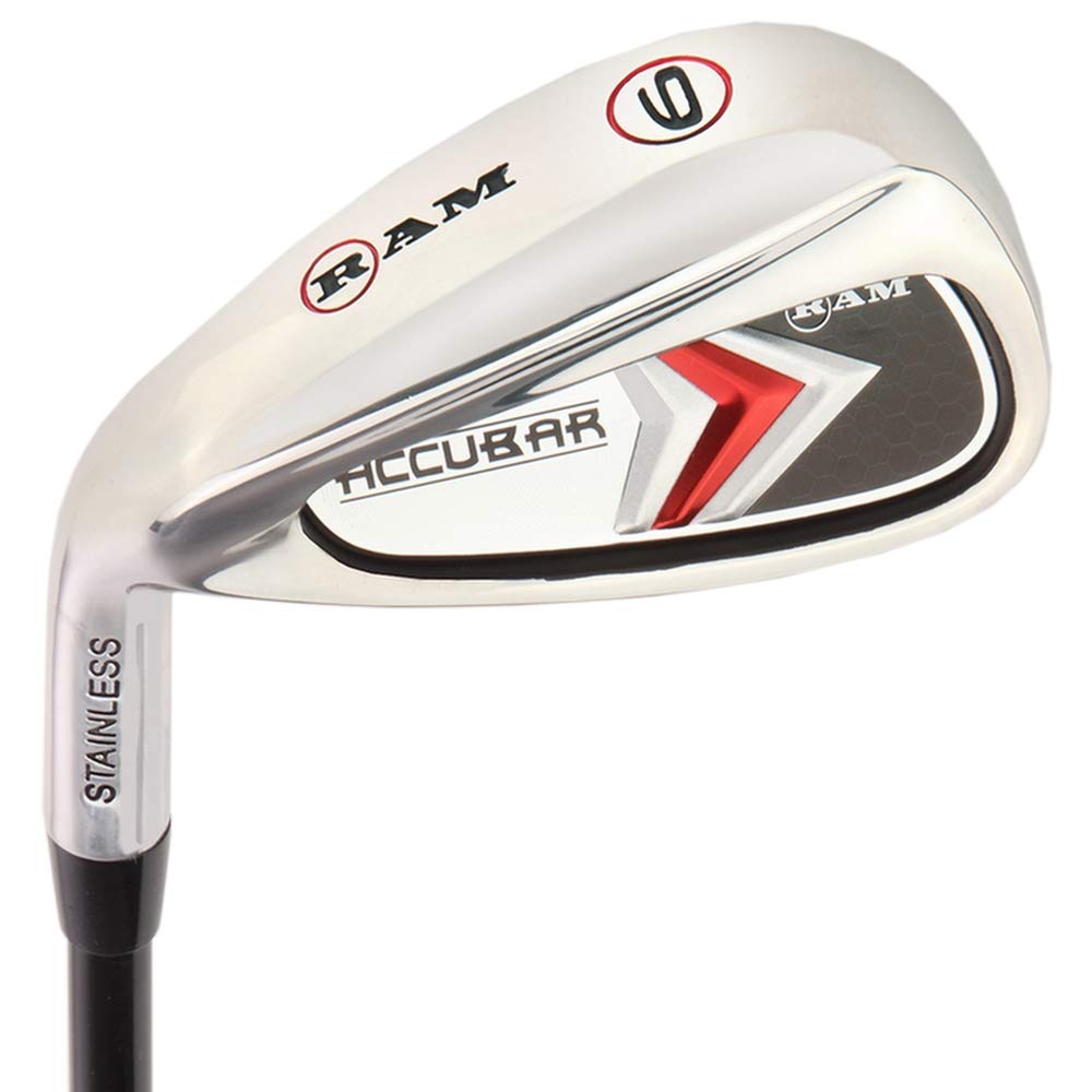 Ram Golf Accubar Men's Left Hand Iron Set 6-7-8-9-PW with 24° & 27° Hybrids for Improved Accuracy and Distance on the Course