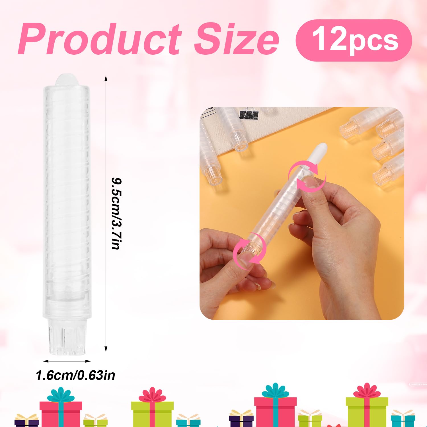 12-Piece Dustless Chalk Set for Kids - 3.7x0.63 Inch White Non-Toxic Chalkboard Chalk with Holder - Perfect for Classroom, Home Schooling & Art Activities - Ideal for Blackboard Drawing, Writing & Toddler Learning