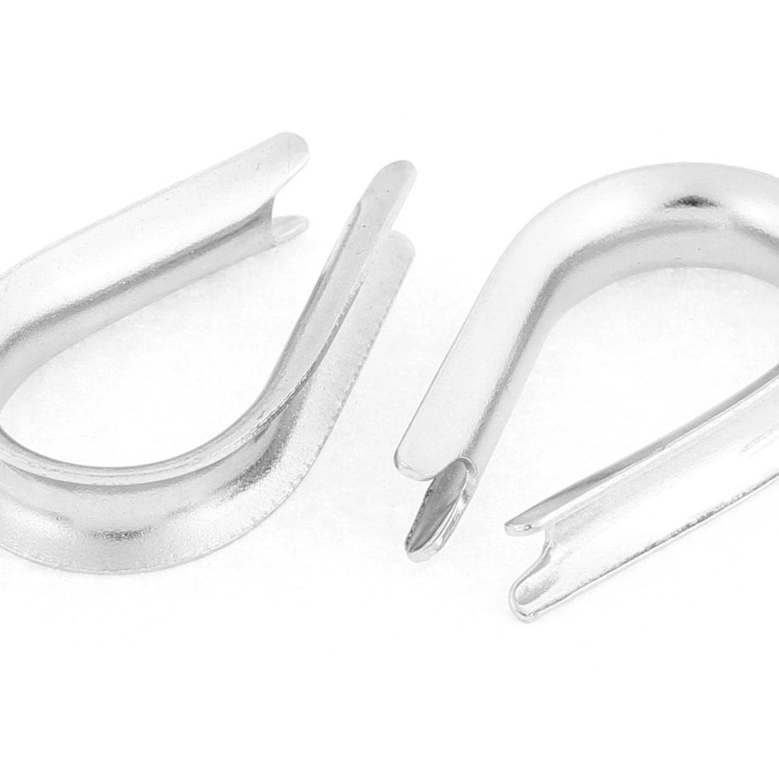 Premium 6mm Stainless Steel Wire Rope Cable Thimbles & Clips - 30pcs Set for Marine, DIY, and Outdoor Projects - Durable Silver Chain Fittings for Boating, Camping, and Construction