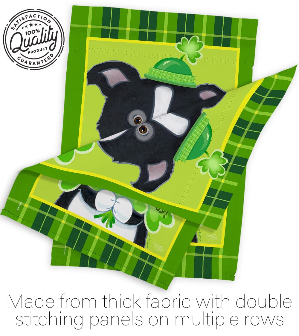 St Patrick's Day Garden Flag - 13x18.5in Thick Fabric Vertical Banner for Outdoor Decor