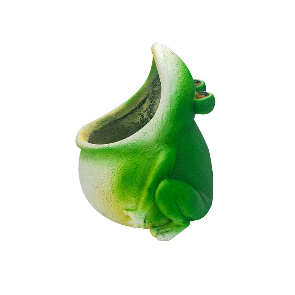 Succulent Plant Pots - Creative Frog-Shaped Cement Flower Planter for Indoor & Outdoor Use | Home Decor, Bonsai, Green Potted Plants | Perfect for Windowsills, Gardens & Office Desks (Color: B)
