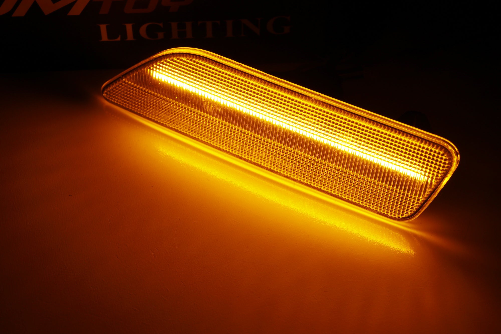Amber LED Strip Front Side Marker Lights for 2006-2011 Mercedes CLS-Class - Clear Lens, Durable & Bright - Perfect for Night Driving & Custom Car Lighting Upgrades