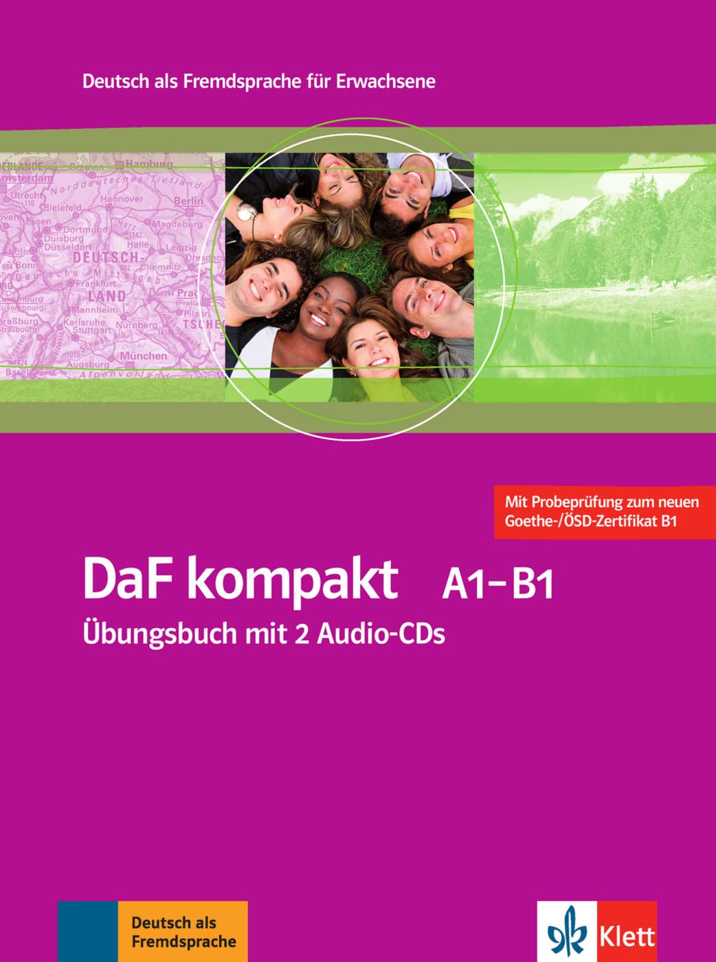DaF Kompakt - German Language Learning Workbook A1-B1 Level with 2 CDs (Single Volume Edition) - Perfect for Beginners & Self-Study at Home