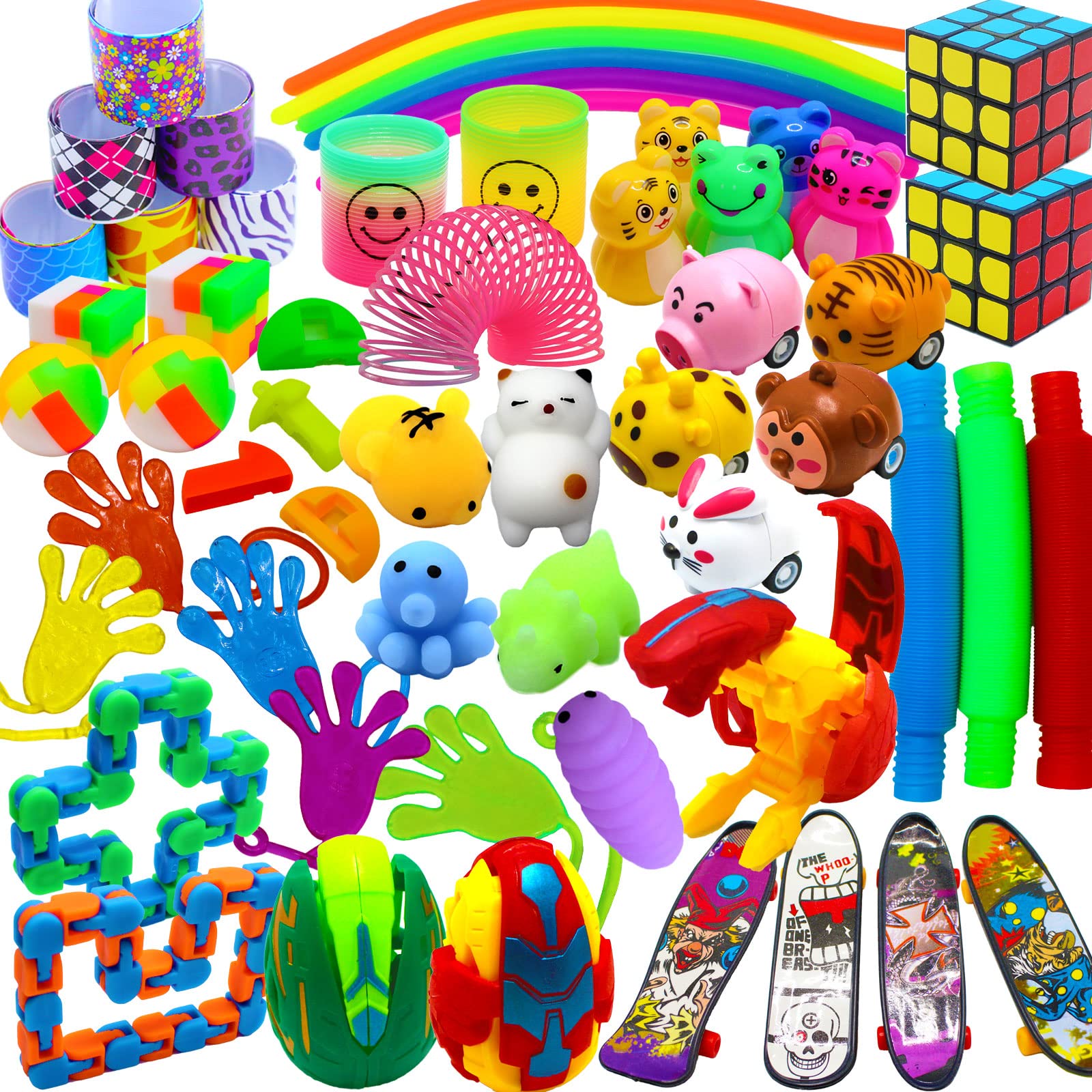 50 Pack Kids Party Favors - 14 Assorted Treasure Box Toys for Carnival Prizes, Classroom Rewards, Stocking & Piñata Stuffers | Birthday Gift for Boys & Girls Ages 3-12 | Perfect for Birthday Parties, School Events & Holiday Celebrations