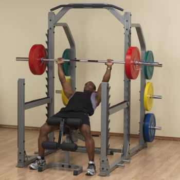 Body Solid SMR1000 ProClub Line Multi Squat Rack - Heavy Duty Home Gym Equipment for Strength Training & Weightlifting | Perfect for Garage, Basement & Home Workouts