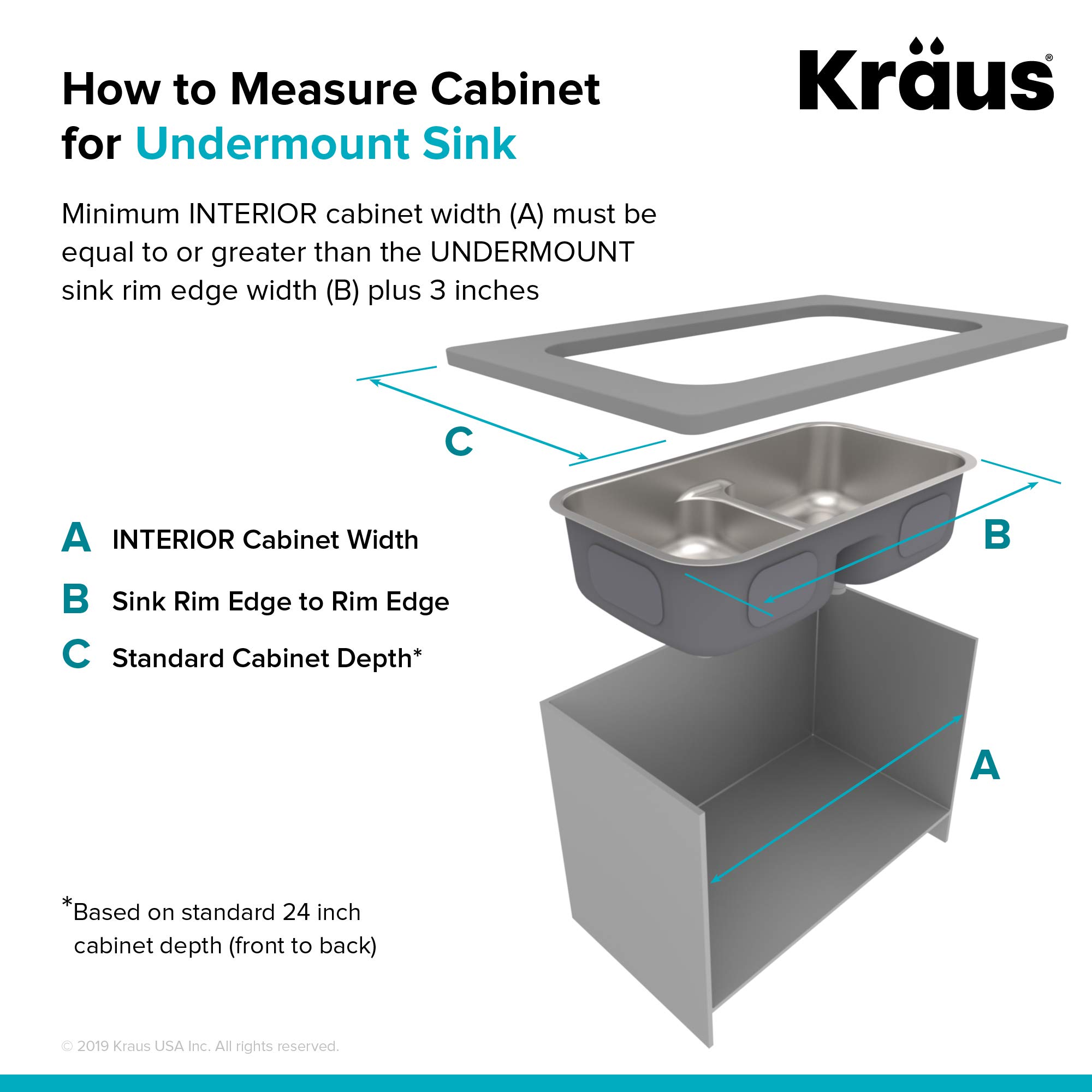 KRAUS KCA-1200 33-inch 16 Gauge Undermount Stainless Steel Kitchen Sink with 18-inch Pull-Down Commercial Style Faucet, Spot Free Finish - Perfect for Modern Home Kitchens and Restaurant-Style Cooking Spaces