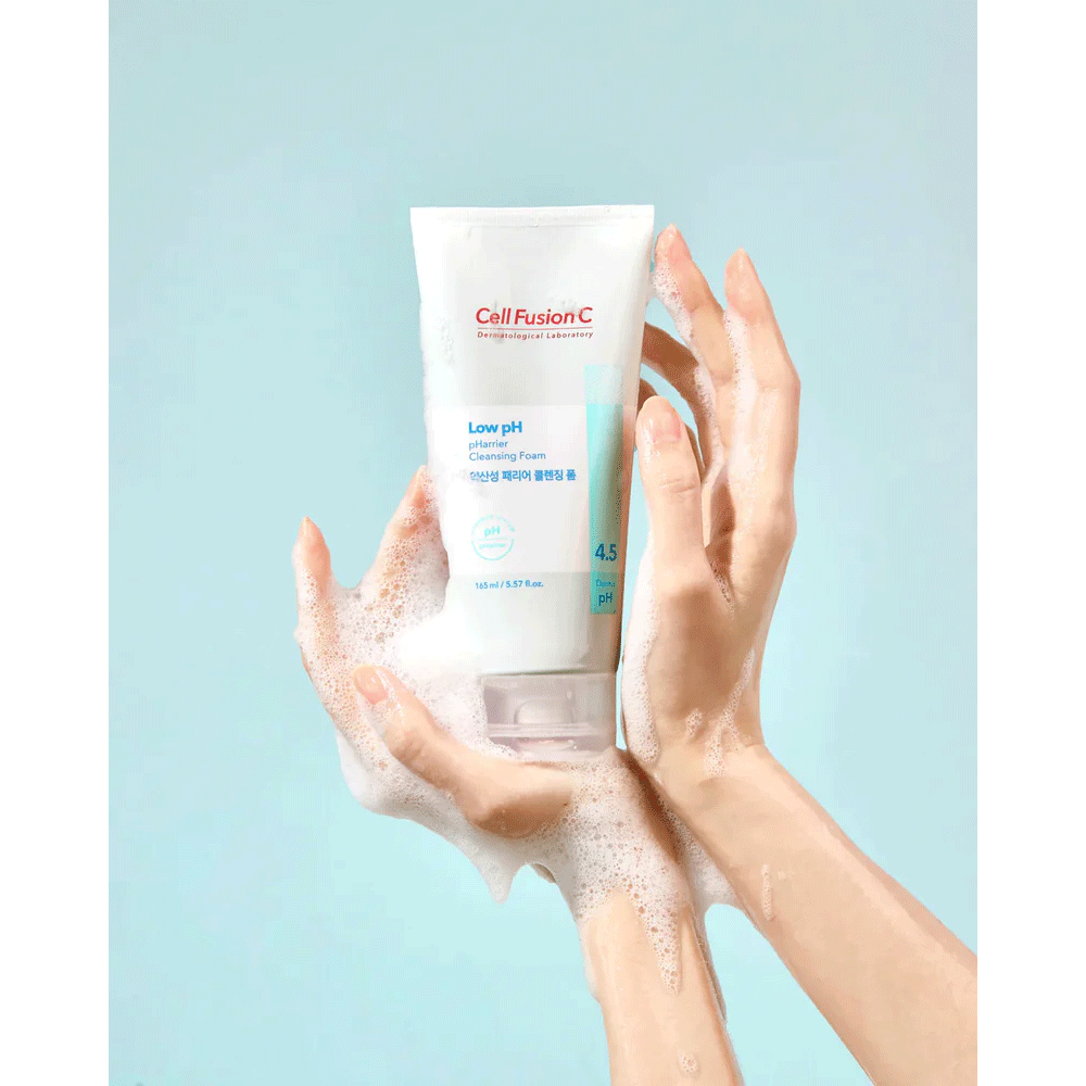 Cell Fusion C Low pH pHarrier Cleansing Foam 165ml - Gentle Korean Face Wash for Sensitive Skin, Deep Cleansing & Moisturizing - Perfect for Daily Skincare Routine & Acne-Prone Skin