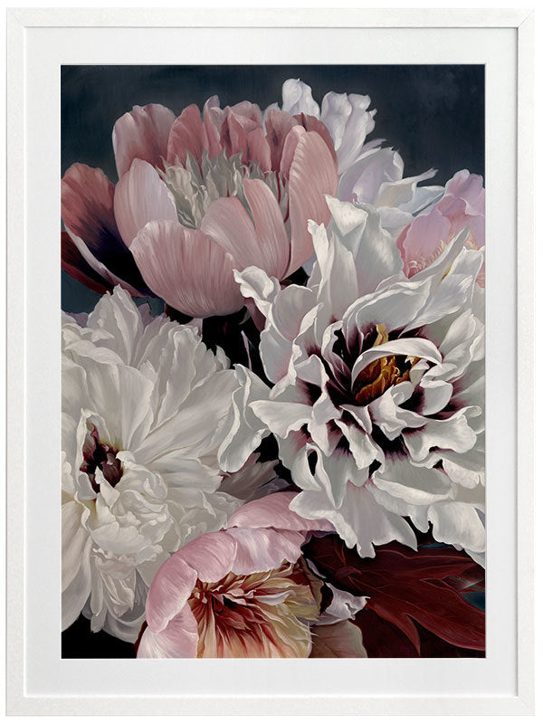 Fleur Framed Art Print - Elegant Floral Wall Decor for Living Room, Bedroom & Office - Perfect Home Decoration Gift