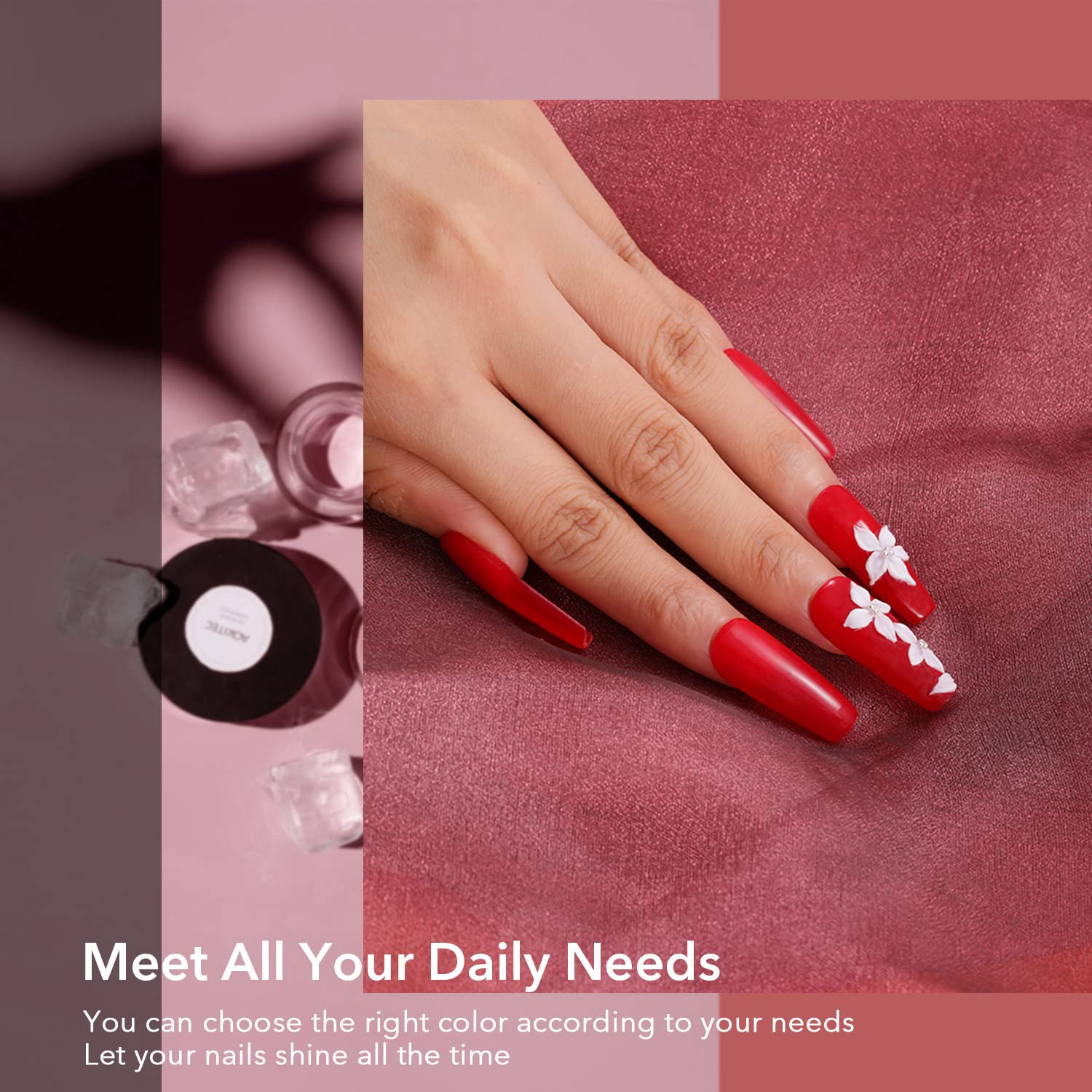 Aokitec Classic Red Nail Dipping Powder - 1oz Odor-Free & Long-Lasting French Manicure System for Salon & DIY Home Nail Art | Perfect for Christmas, Parties & Special Occasions