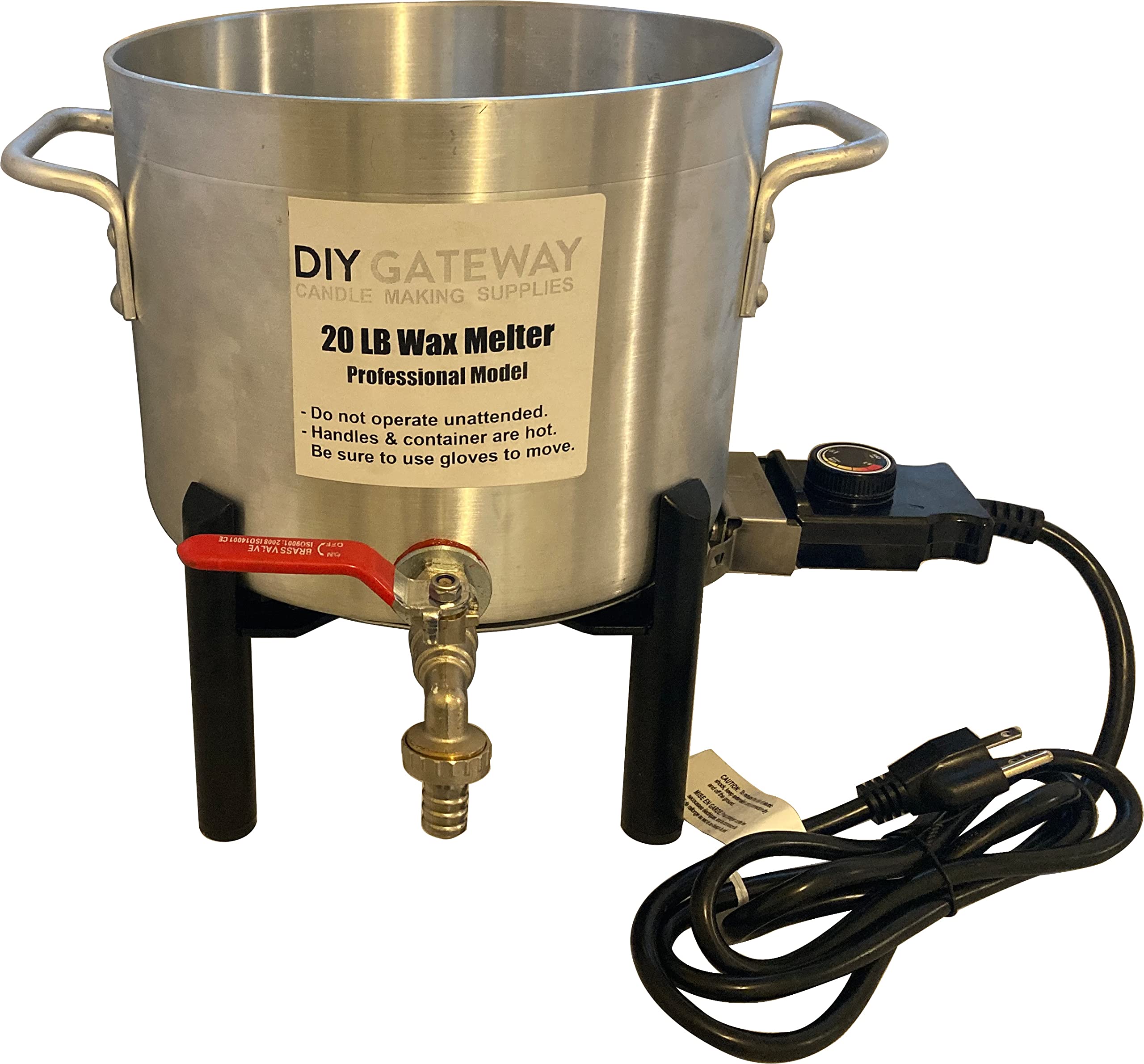 17.5 LB Electric Aluminum Wax Melting Pot for Candle Making - Quick-Pour Spout & Free Ebook Included | Perfect for DIY Candle Crafting, Home Wax Melting, and Small Business Production