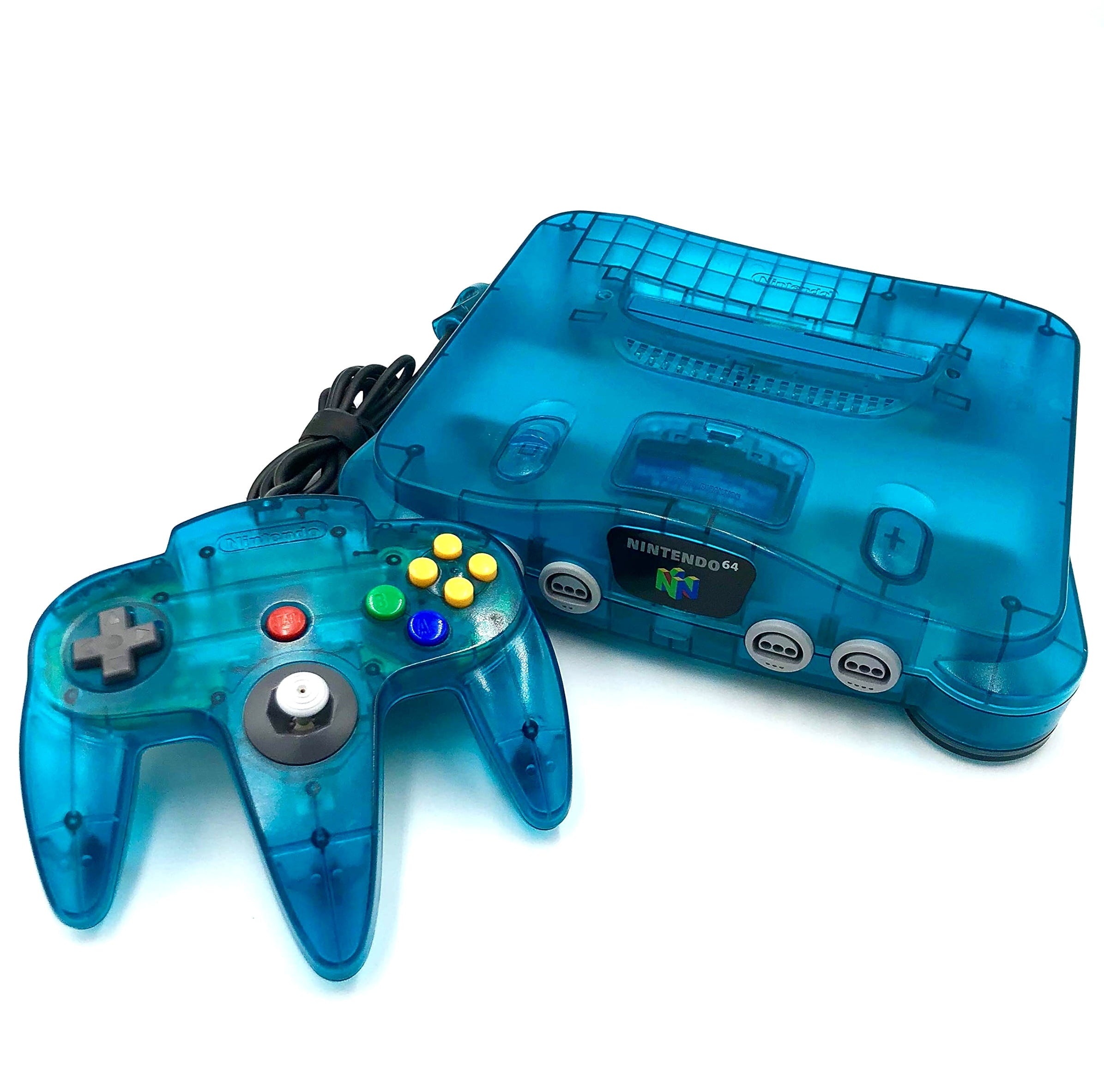 Original Nintendo 64 Console - Ice Blue Edition | Retro Gaming System for Classic N64 Games | Perfect for Collectors & Nostalgic Gamers | Living Room, Game Room & Man Cave Decor