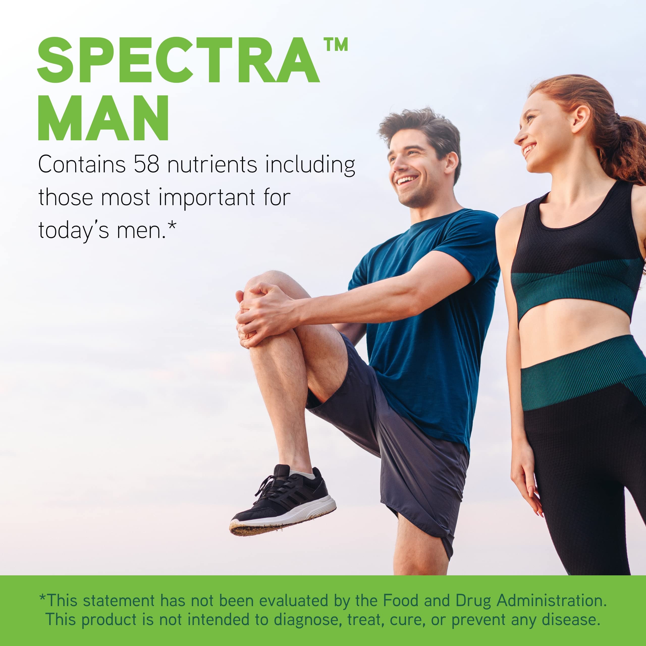 DAVINCI Labs Spectra Man - Immune Support & Men's Health Supplement with Vitamins, Minerals, Amino Acids, Herbs, Digestive Enzymes & Fatty Acids - 240 Tablets - Boost Energy & Vitality for Active Men