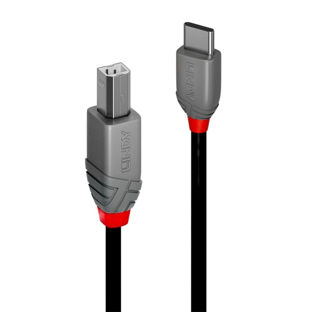 LINDY 1m USB 2.0 Type C to B Cable for Printer & Scanner - Office Use