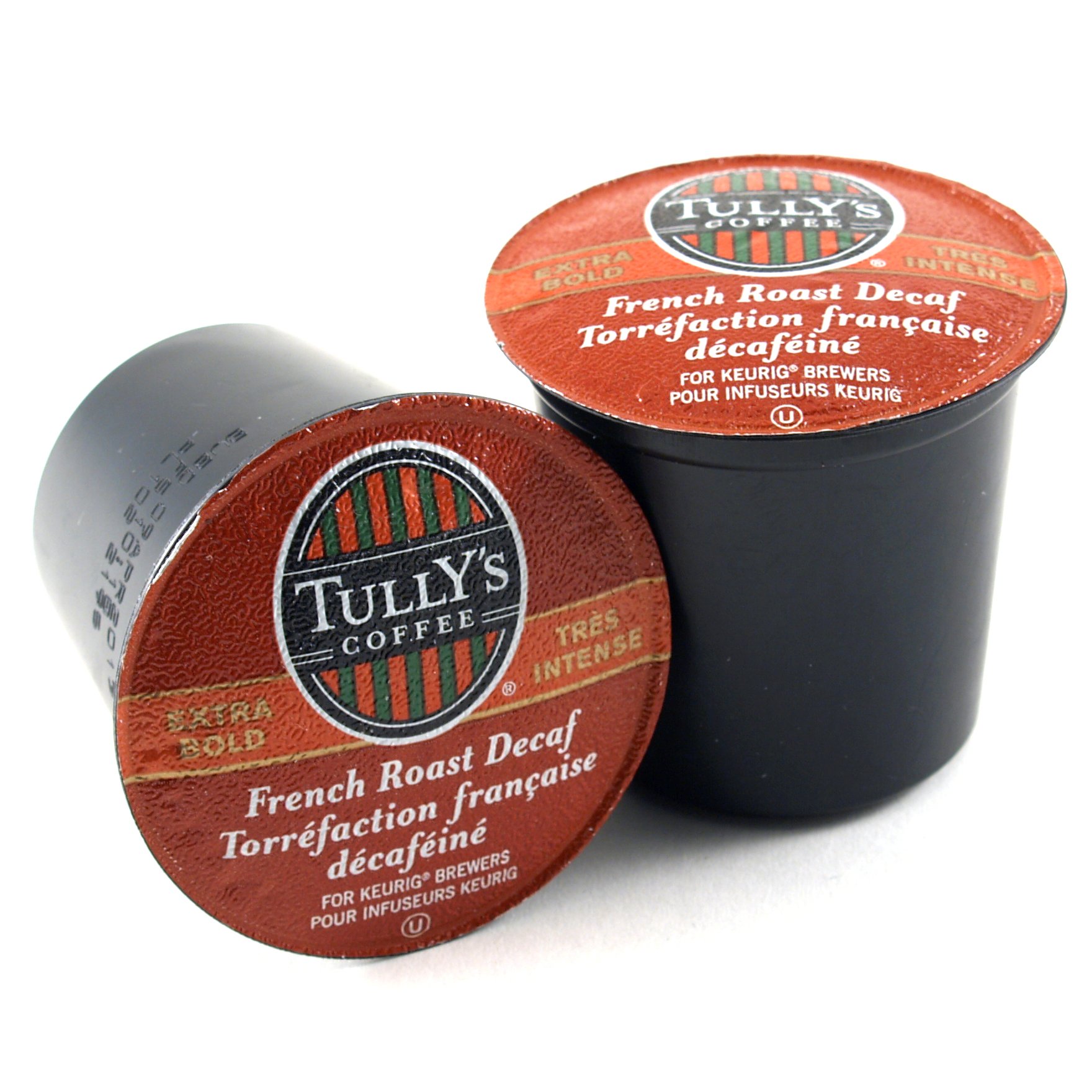Tully's French Roast Decaf Coffee Pods for Keurig - 108 K-Cups (12 Boxes of 9) | Bold & Smooth Dark Roast | Perfect for Office, Home & Gifting