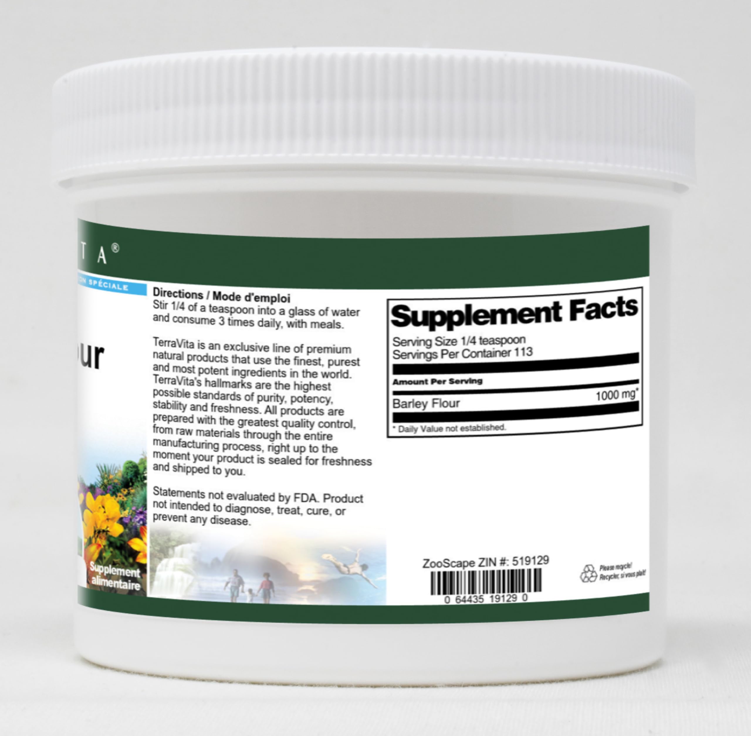 Organic Barley Flour Powder - 4 oz (2 Pack) | Gluten-Free, Non-GMO Baking Ingredient for Bread, Cookies & Healthy Recipes | ZIN: 519129 | Perfect for Home Baking & Vegan Cooking