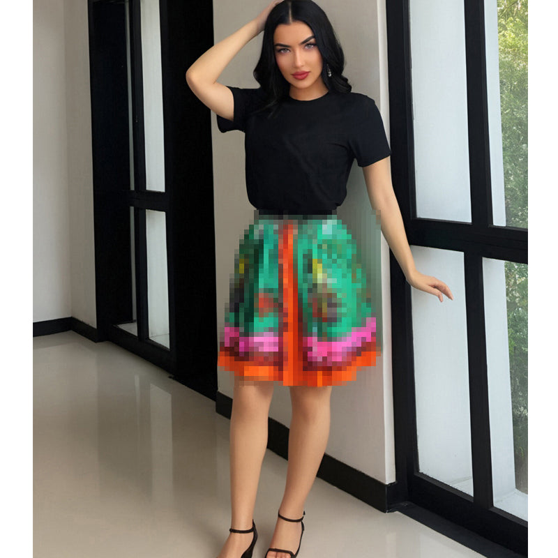 Women's Summer Short Sleeve Blouse & Pleated Mini Skirt Suit Set - Casual Office Wear, Date Night Outfit, Vacation Travel Clothes