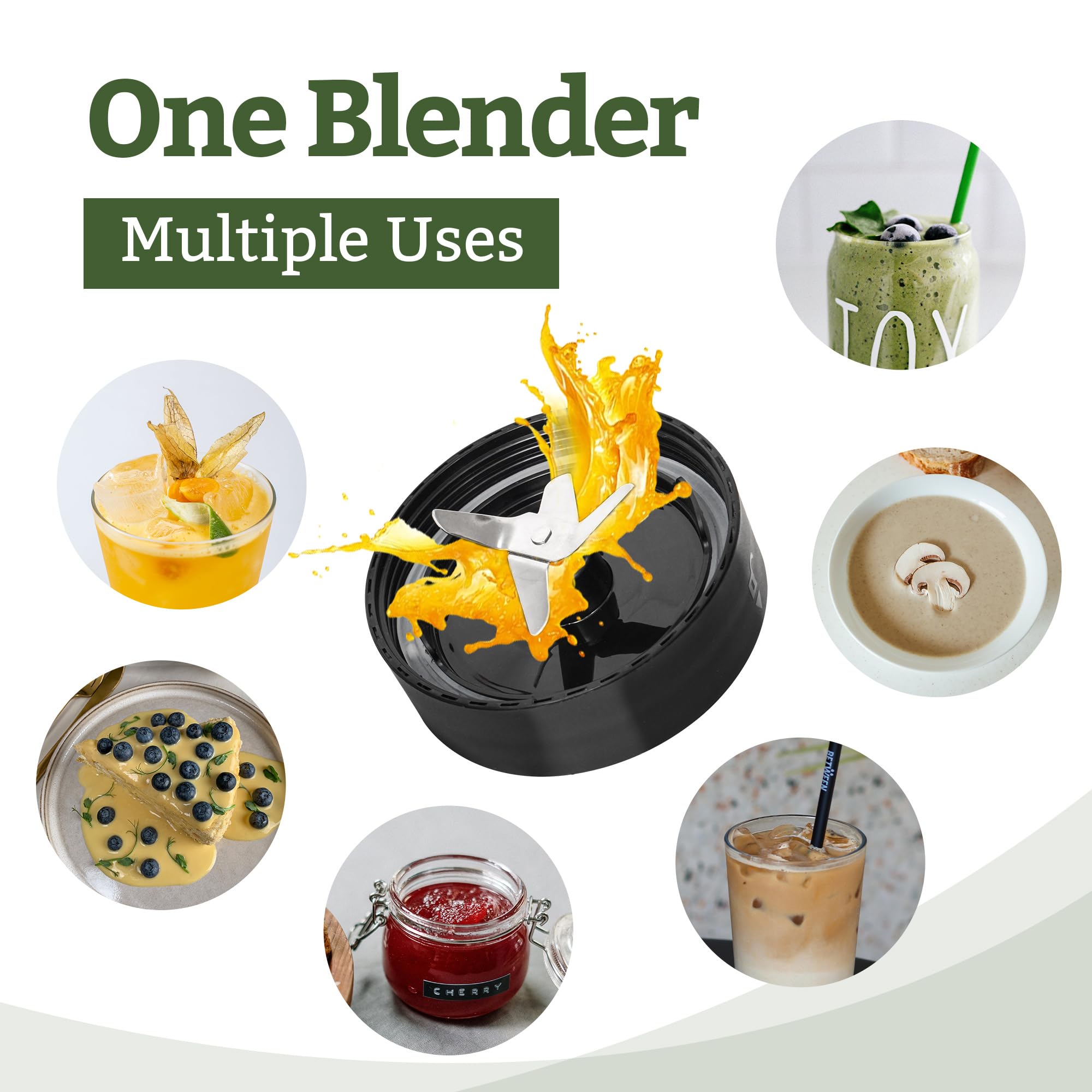 iCucina 500W Personal Smoothie Blender for Shakes, Smoothies & Frozen Drinks - Includes 2 x 28oz Portable Cups with Lids - Perfect for Gym, Office & Home Use - Metal Gray