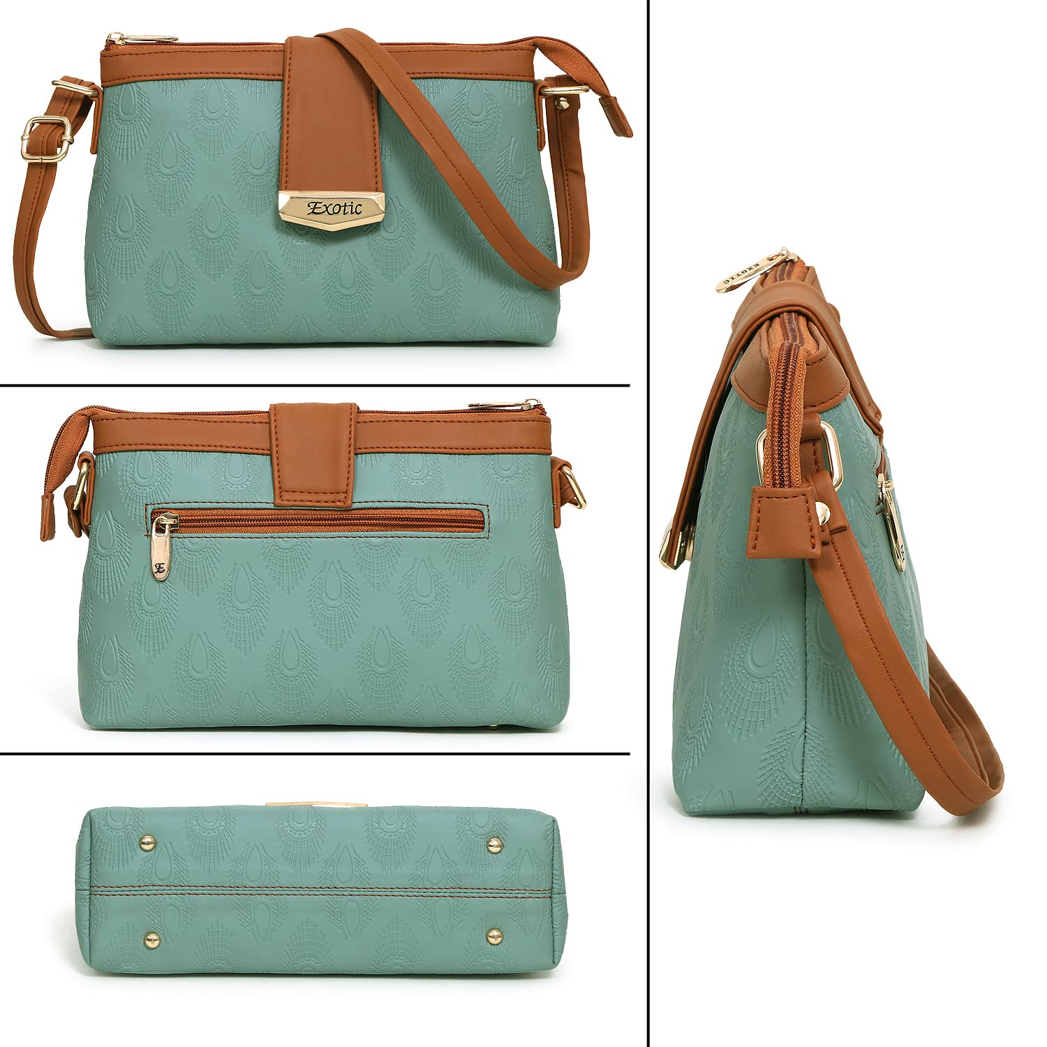Stylish Crossbody Sling Bag for Women & Girls - Trendy Embossed Design, Lightweight & Adjustable Strap - Perfect for Travel, Shopping & Everyday Use