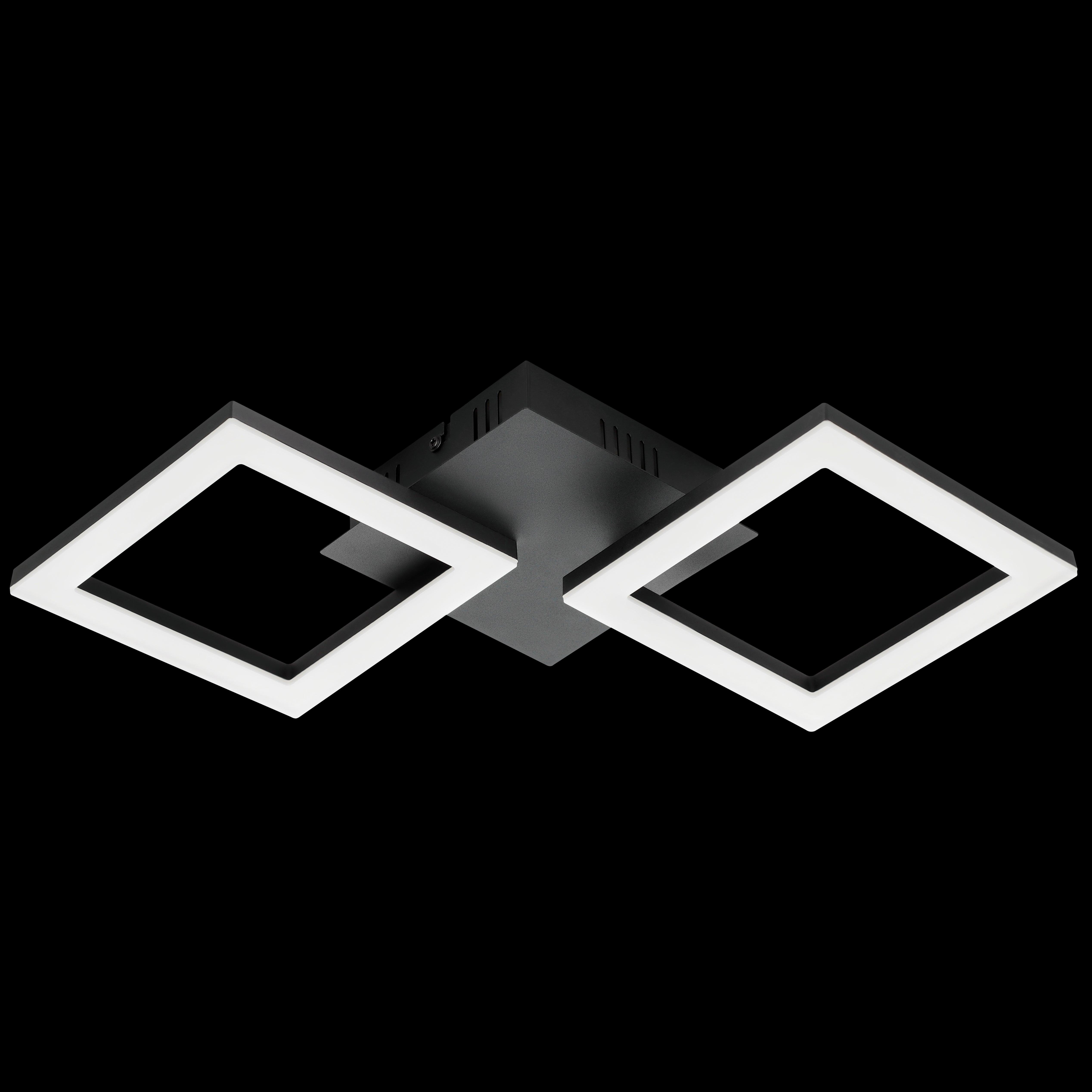 Smart LED Ceiling Light - Eglo Connect Paranday Z, Black & White Flush Mount, Dimmable & Energy Efficient - Perfect for Bedroom, Living Room, or Office Lighting