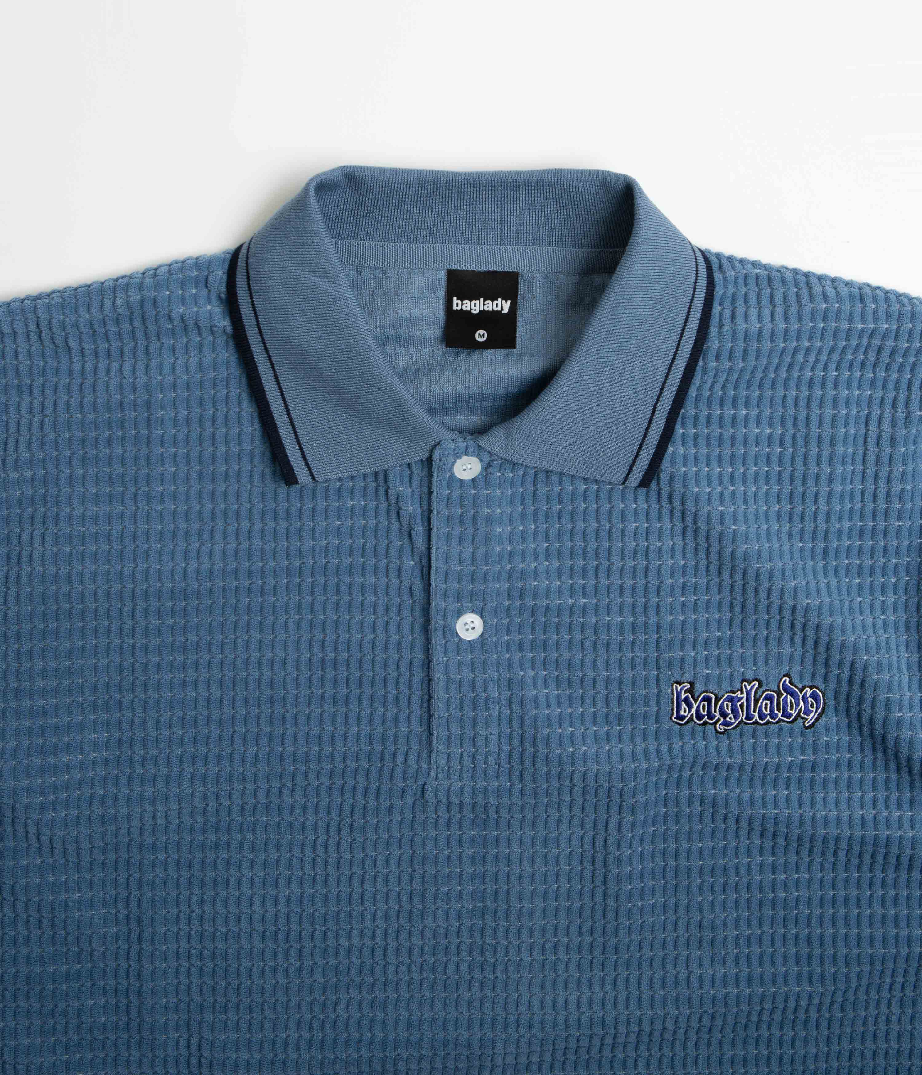 Premium Thick Corduroy Polo Shirt for Men - Azure Blue Casual Button-Down Shirt - Perfect for Office, Business Casual & Weekend Outings
